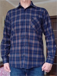 Теплая рубашка шерсть-хлопок 4LBM20-15 5911